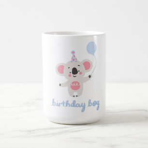 Birthday Boy Teddy Bear Holding a Balloon Kaffeetasse