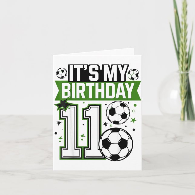 Birthday Boy Tees 11 Soccer Its My 11th Birthday B Karte (Vorderseite)