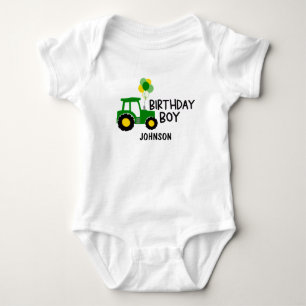 Birthday Boy Traktor Baby Strampler