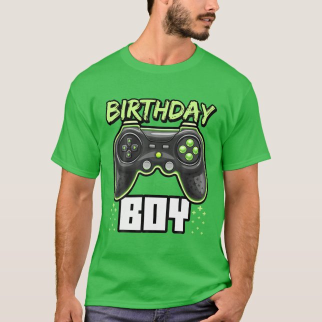 Birthday Boy Video Game Controller Birthday Gamer T-Shirt (Vorderseite)