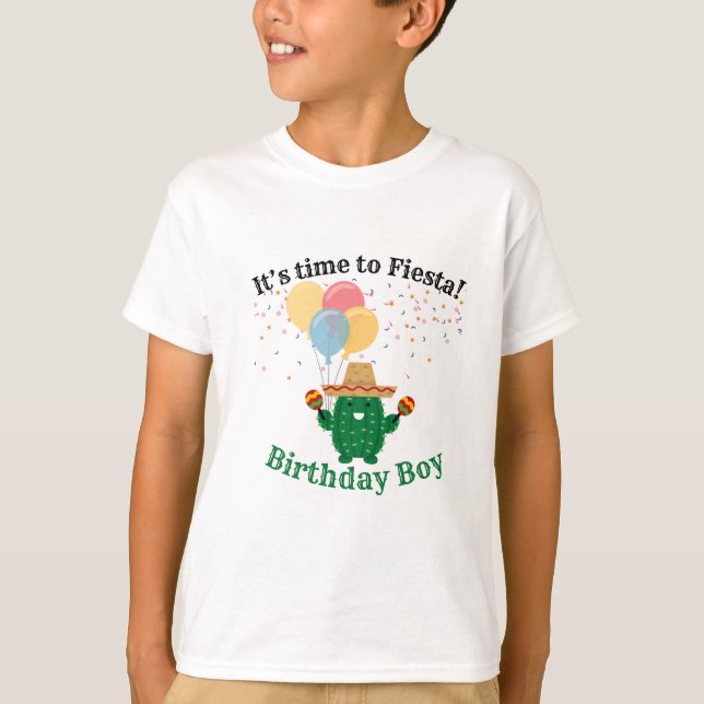 Birthday Boy | Zeit bis Fiesta | T-Shirt (Vorderseite)