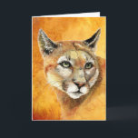 Birthday Brother Cougar Mountain Lion Art Karte<br><div class="desc">Birthday Brother Cougar Mountain Lion Wildlife Art</div>