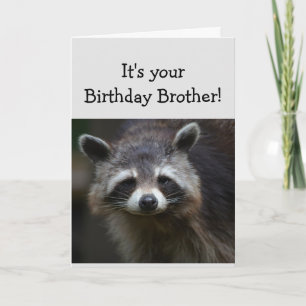 Birthday BROTHER Fuge Age Spaß Sad Raccoon Spaß Karte