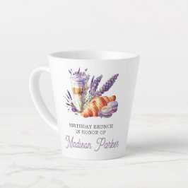 Birthday Brunch Wasserfarbe Personalisiert Milchtasse