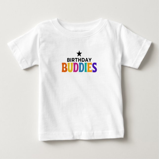 Birthday Buddies Baby T-shirt (Vorderseite)