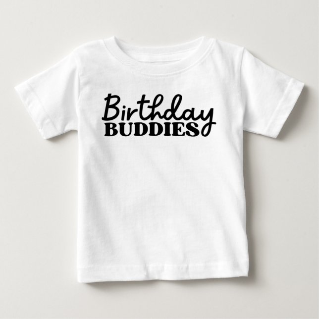 Birthday Buddies Baby T-shirt (Vorderseite)