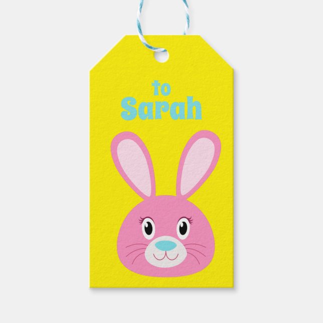 Birthday Bunny Geschenkanhänger (Vorderseite)