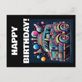 Birthday Bus Adventure Postkarte