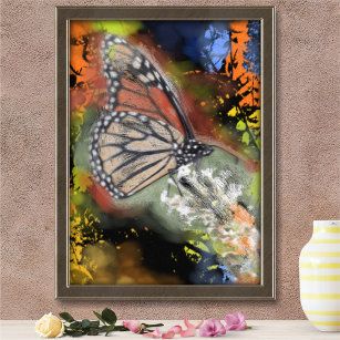 Birthday Butterfly Art Print Poster