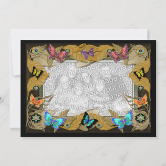 Birthday Butterfly Foto Vorlage Einladung