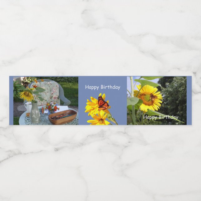 Birthday Butterfly Sonnenblume (Einzelnes Label)