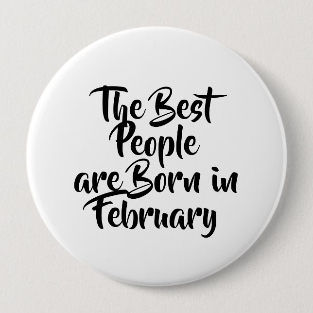 Birthday Button "Februar" (Vorderseite)