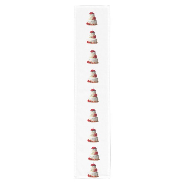 Birthday Cake Art entwirft T - Shirt Kurzer Tischläufer (Vorderseite)