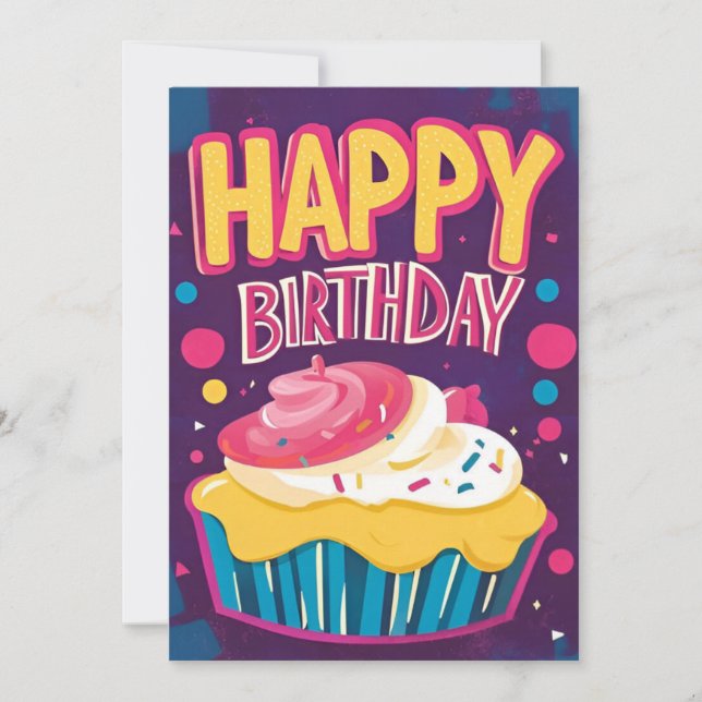 Birthday Cake Birthday Party Einladung (Vorderseite)