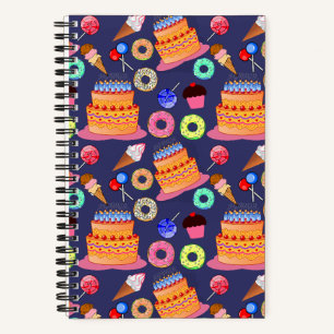 Birthday Cake Pastry Design Notizbuch