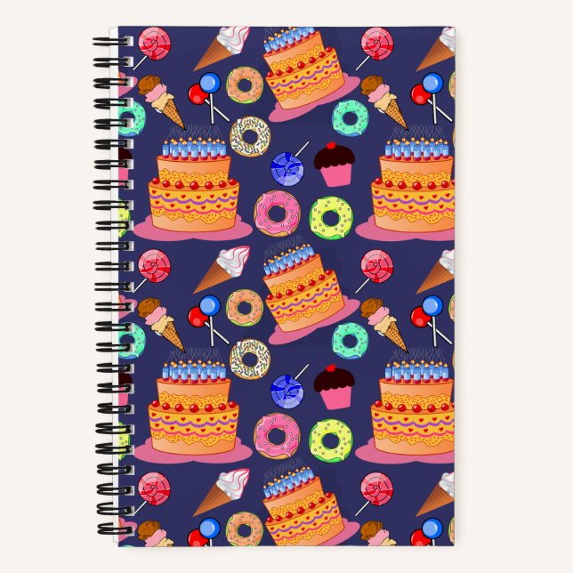 Birthday Cake Pastry Design Notizbuch (Vorderseite)