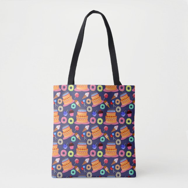 Birthday Cake Pastry Design Tasche (Vorderseite)