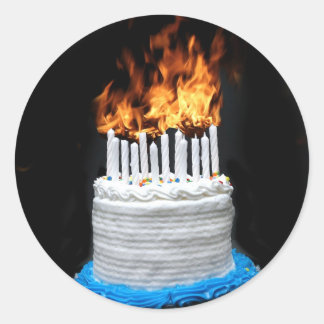 Birthday Cake Runder Aufkleber