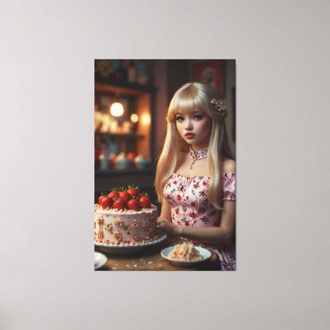 Birthday cake Stretched Canvas Print Leinwanddruck (Vorderseite)