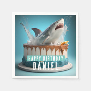 Birthday Cake zum Thema Hai Serviette