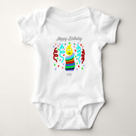 Birthday Candle Greetings Baby Jersey Bodysuit Strampler