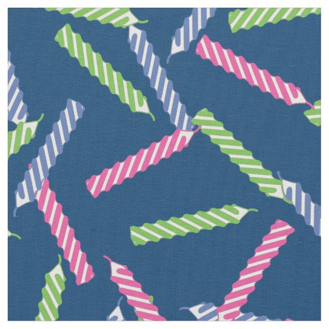 Birthday Candle Muster Fabric Stoff (Nahaufnahme)