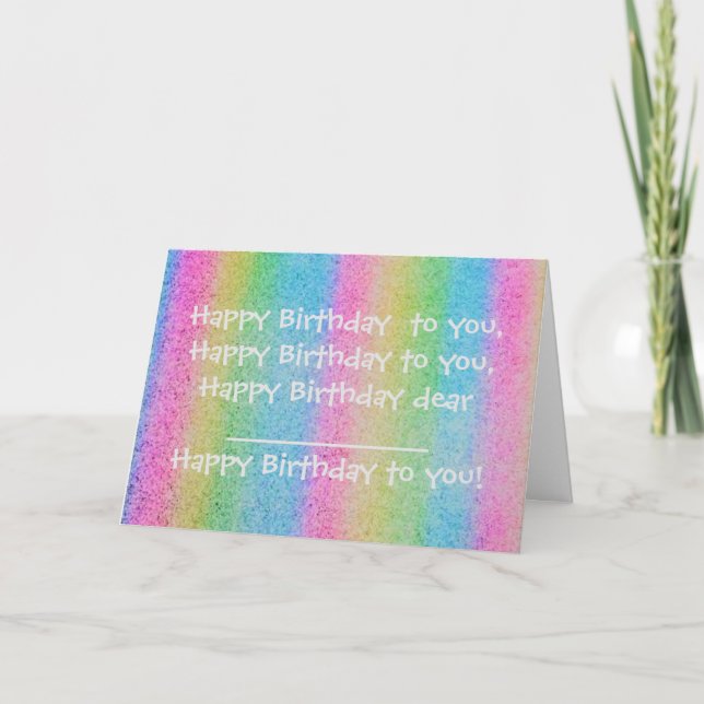 BIRTHDAY CARD ART&DESIGN STYLE KARTE (Vorderseite)