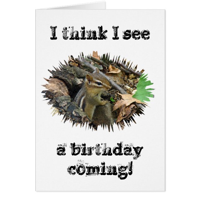 Birthday Card Eastern Chipmunk (Vorne)
