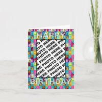 Birthday Card Einsatz Foto von Color Floral