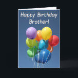 Birthday Card farbige Ballons für Brother Karte<br><div class="desc">Erstellt aus einem Original Studio Porto Sabbia Foto! Diese farbige Balloons-Geburtstagskarte ist als altersspezifische Karte im Alter von 1 bis 12 Jahren,  in verschiedenen Sprachen,  für verschiedene spezifische (Familien-)Beziehungen und als Geburtstagsparty-Einladung erhältlich.</div>
