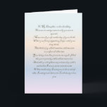 Birthday Card for Daughters Karte<br><div class="desc">Pastel shaded card with a 12 line gießt.  Es ist attraktiv,  es ist wichtig.  Es ist ausdrucksvoll.</div>
