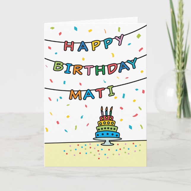 Birthday Card for Mati Karte (Vorderseite)