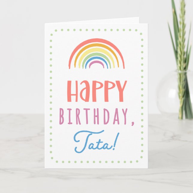 Birthday Card for Tata Karte (Vorderseite)