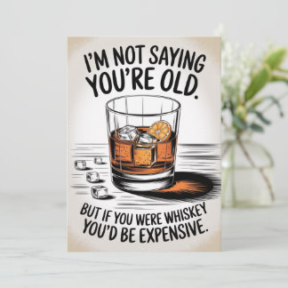 Birthday Card für Vater Grandpa Whiskey Papa Nassa Einladung