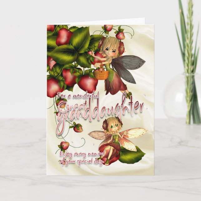Birthday Card - Great Granddaughter - Moonies Cuti Karte (Vorderseite)