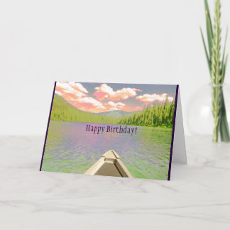 Birthday Card Kanu auf dem See "Fun Adventures" Karte