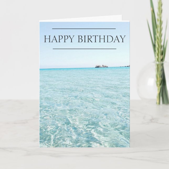 Birthday Card mit Ocean View Karte (Vorderseite)