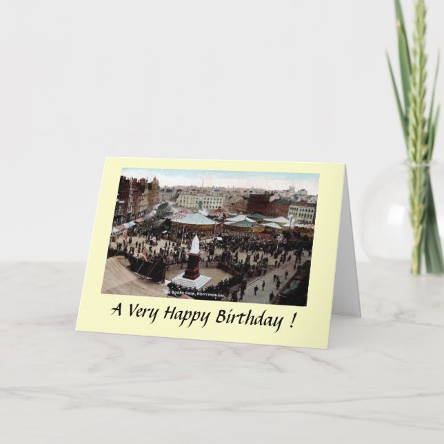 Birthday Card - Nottingham Goose Fair Karte (Vorderseite)