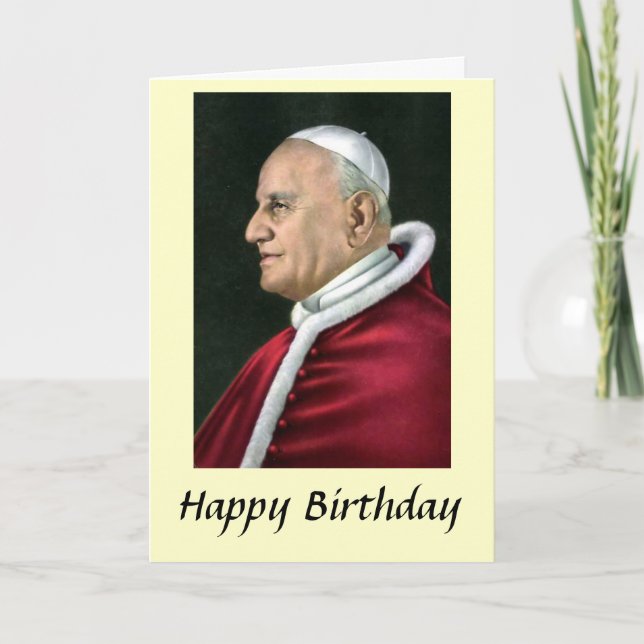 Birthday Card - Pope John XXIII Karte (Vorderseite)