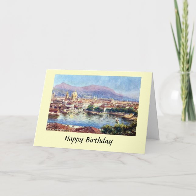 Birthday Card - Rio de Janeiro, Brasilien Karte (Vorderseite)