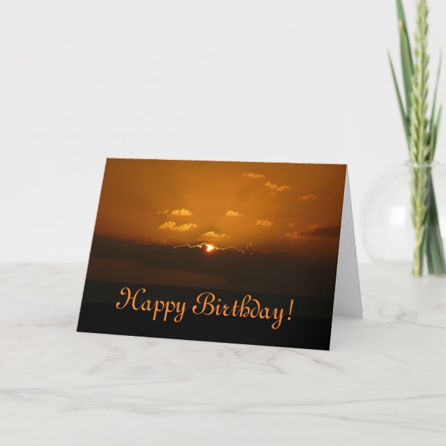 Birthday Card Sun Behind Clouds (Leere Innenseite) Karte (Vorderseite)