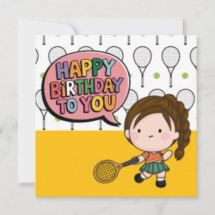 "Birthday Card Tennis-Themed: Aces & Cheers!" Karte