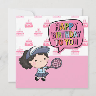 "Birthday Card Tennis-Themed: Aces & Cheers!" Karte
