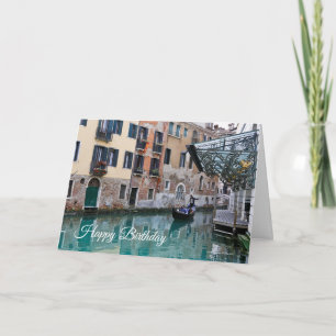 Birthday Card Venice Canal Karte