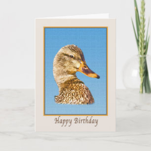 Birthday Card with Mallard Duck Karte