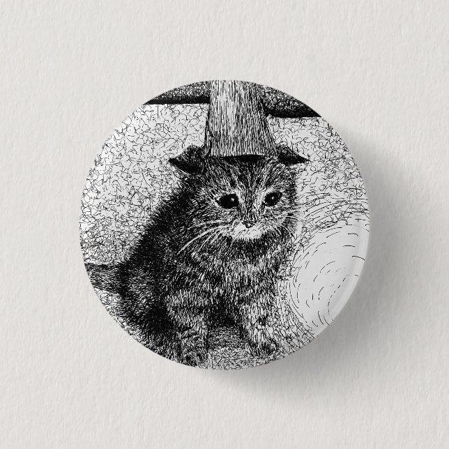 Birthday Cat Button (Vorderseite)