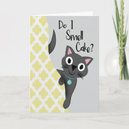 Birthday Cat Do I Smell Cake Karte