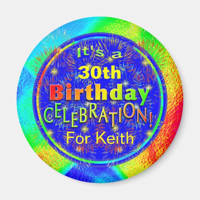 Birthday Celebration Magnete Magnet (Vorne)