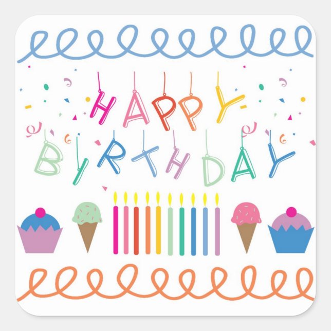 Birthday Celebration Stickers (Vorderseite)
