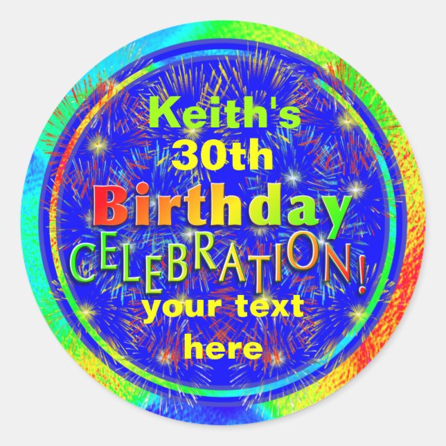 Birthday Celebration Stickers (Vorderseite)